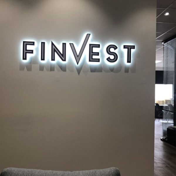 LETTRES 3D LED "FINVEST" 40CM – ENSEIGNE LUMINEUSE + ALIM 400W
